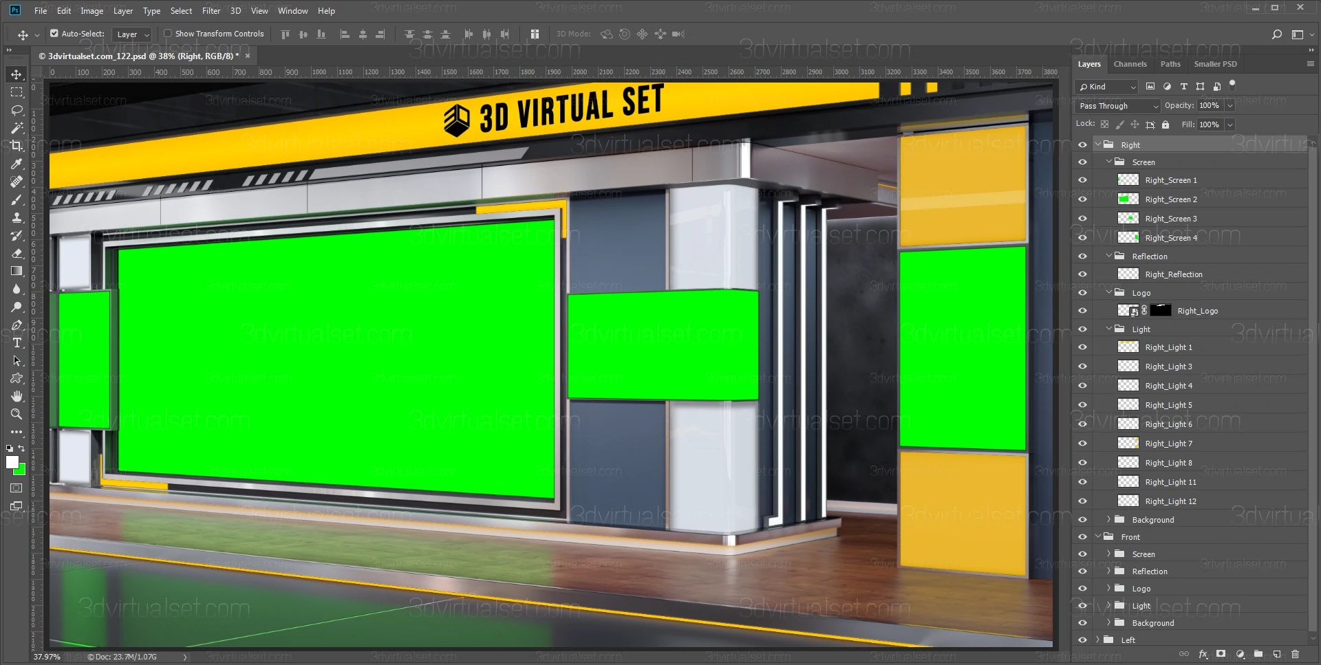 Virtual Set 122 for Photoshop Templates